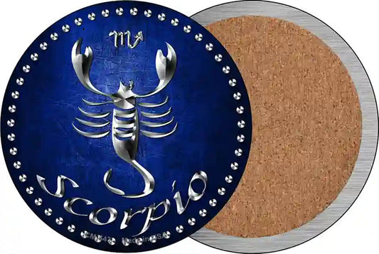 Scorpio Novelty Circle Coaster Set of 4
