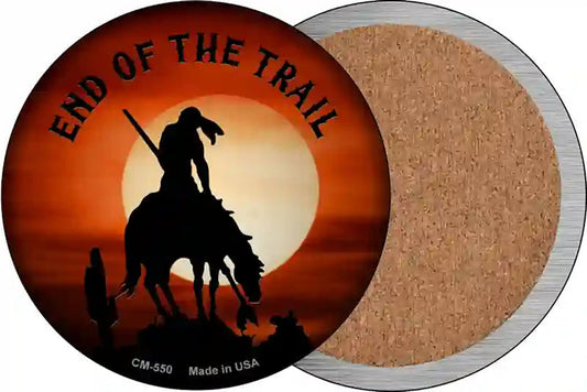 End Of The Trail Novelty Circle Coaster Set of 4