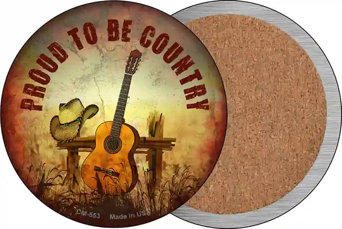 Proud To Be Country Novelty Circle Coaster Set of 4