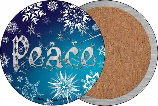 Peace Novelty Circle Coaster Set of 4