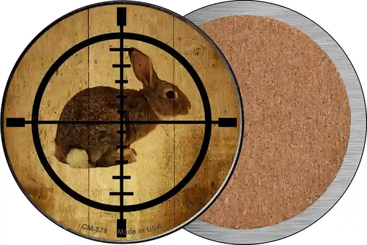 Rabbit Hunter Novelty Circle Coaster Set of 4