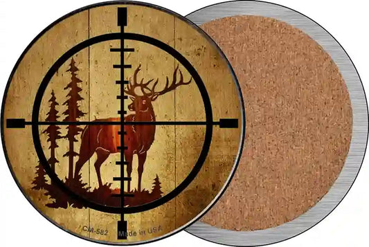 Elk Hunter Novelty Circle Coaster Set of 4