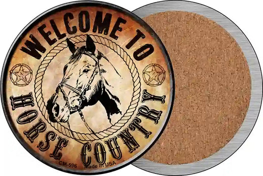 Horse Country Novelty Circle Coaster Set of 4