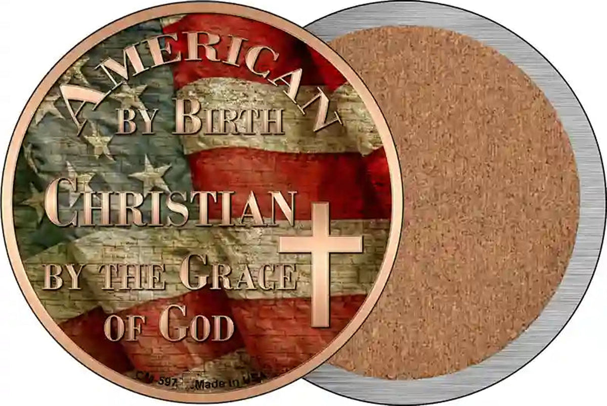 American Christian Novelty Circle Coaster Set of 4