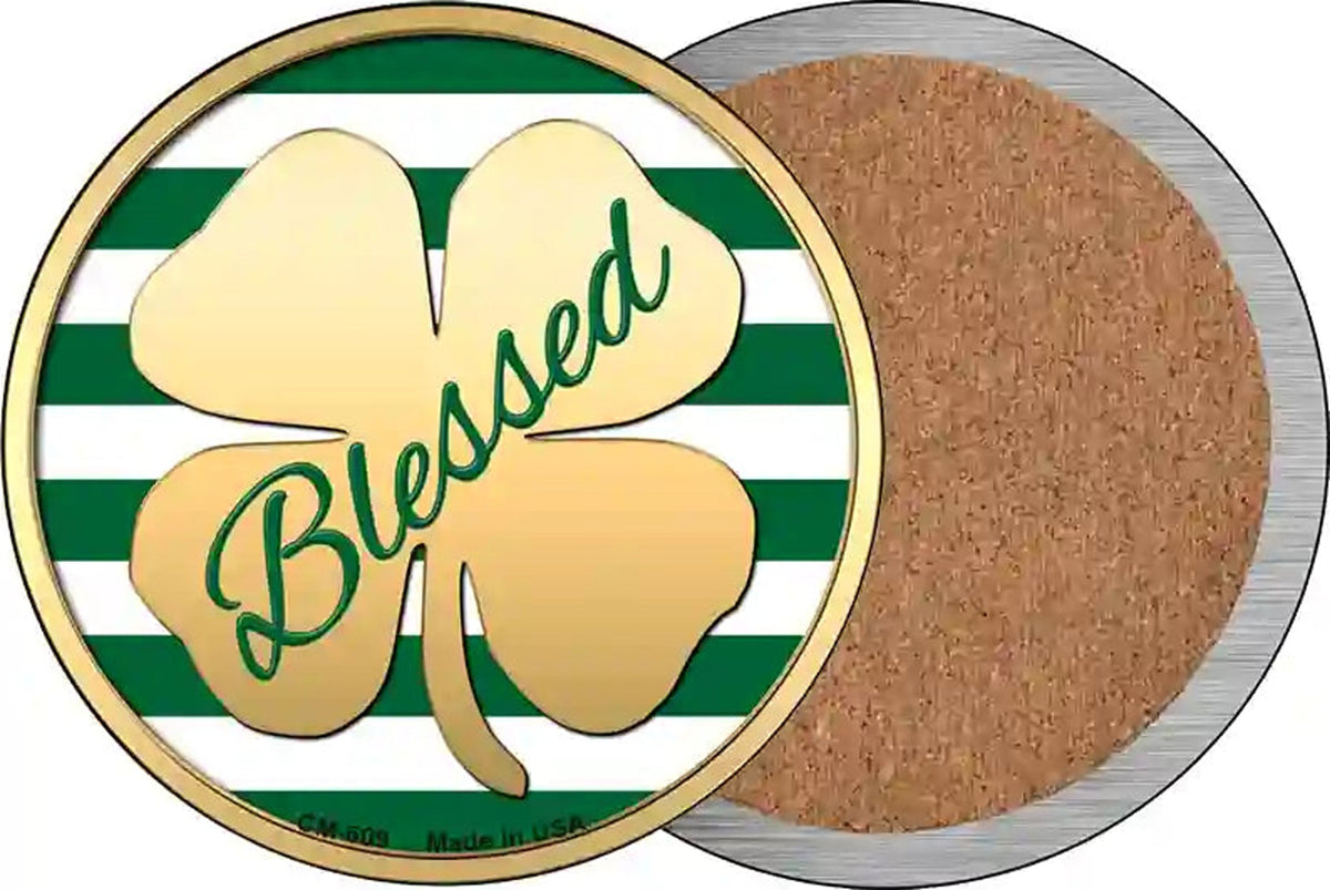 Blessed Novelty Circle Coaster Set of 4