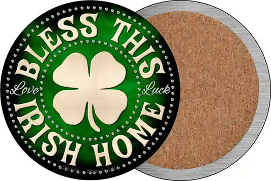 Bless This Irish Home Novelty Circle Coaster Set of 4