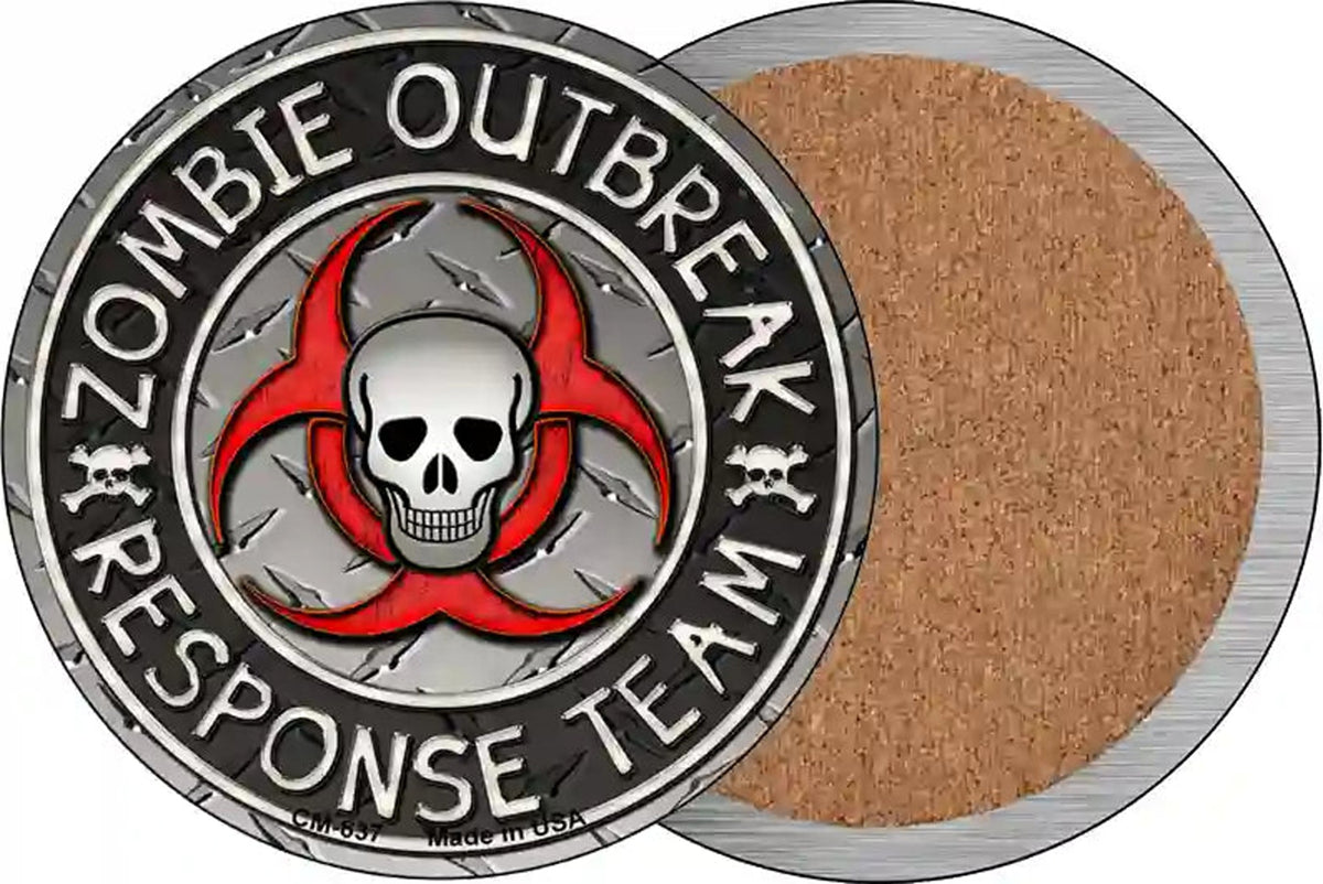 Zombie Outbreak Novelty Circle Coaster Set of 4