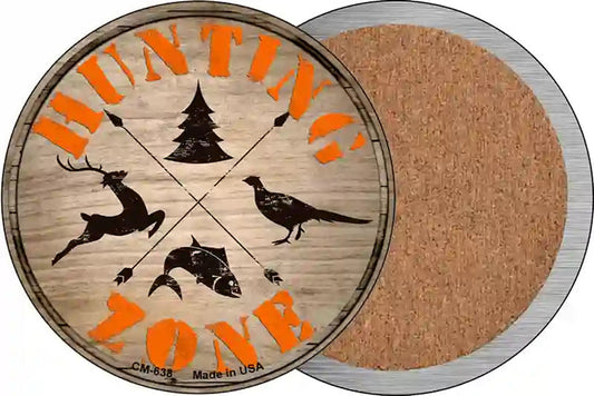 Hunting Zone Novelty Circle Coaster Set of 4