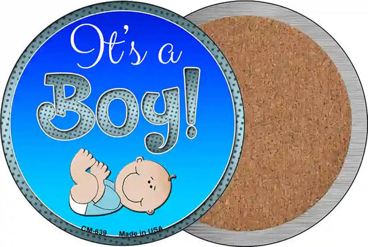 Its A Boy Novelty Circle Coaster Set of 4