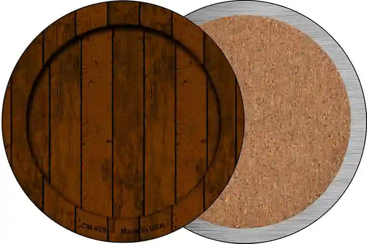 Wooden Novelty Circle Coaster Set of 4