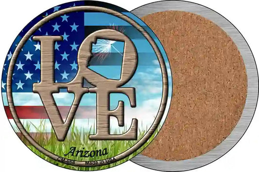 Love Arizona Novelty Circle Coaster Set of 4