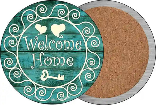 Welcome Home Novelty Circle Coaster Set of 4
