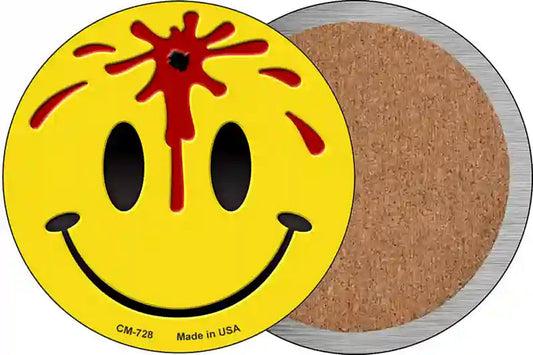 Bullet Smile Novelty Circle Coaster Set of 4