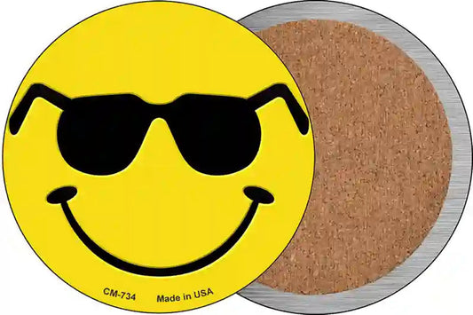 Shades Smile Novelty Circle Coaster Set of 4