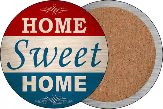 Home Sweet Home Novelty Circle Coaster Set of 4