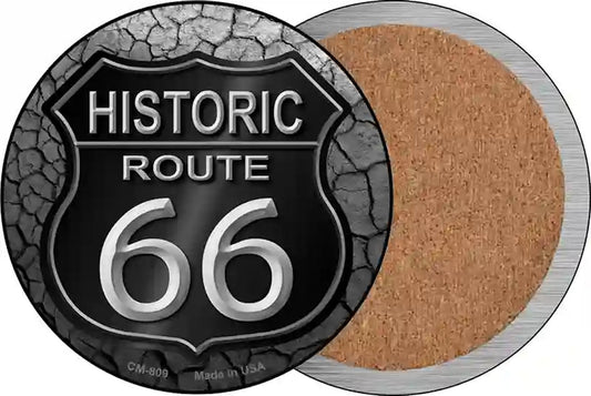 Historic Route 66 Novelty Circle Coaster Set of 4