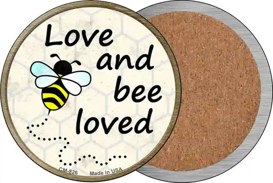 Love and Bee Loved Novelty Circle Coaster Set of 4
