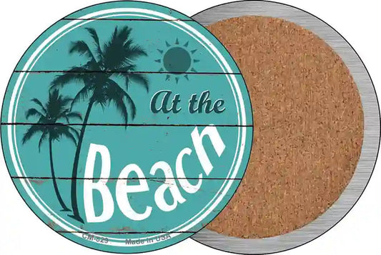 At The Beach Novelty Circle Coaster Set of 4