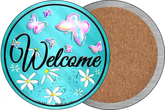 Welcome Novelty Circle Coaster Set of 4