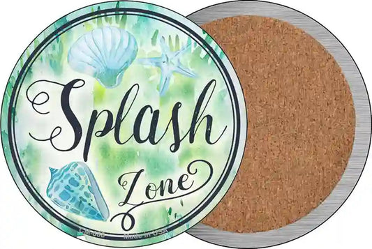 Splash Zone Novelty Circle Coaster Set of 4