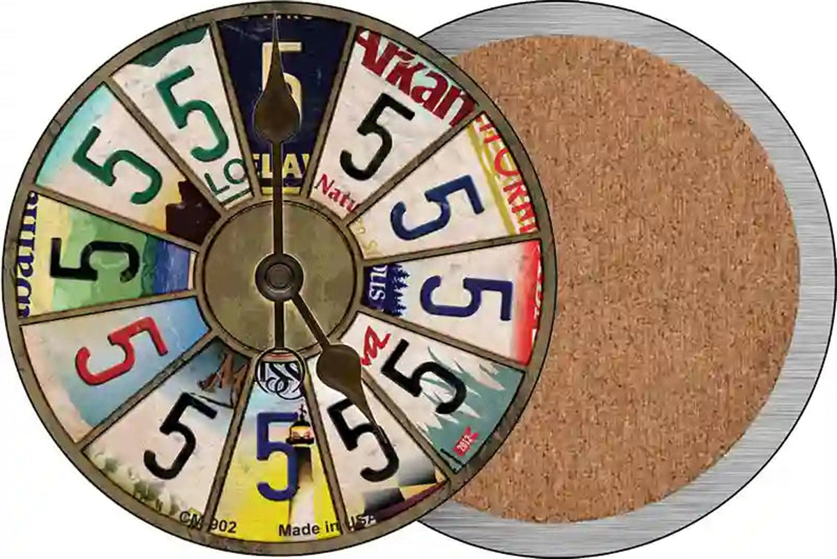 5 Oclock Novelty Circle Coaster Set of 4