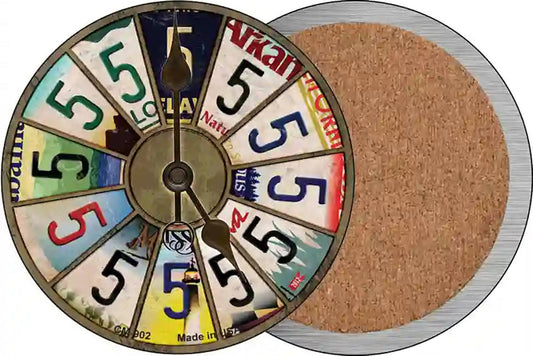 5 Oclock Novelty Circle Coaster Set of 4