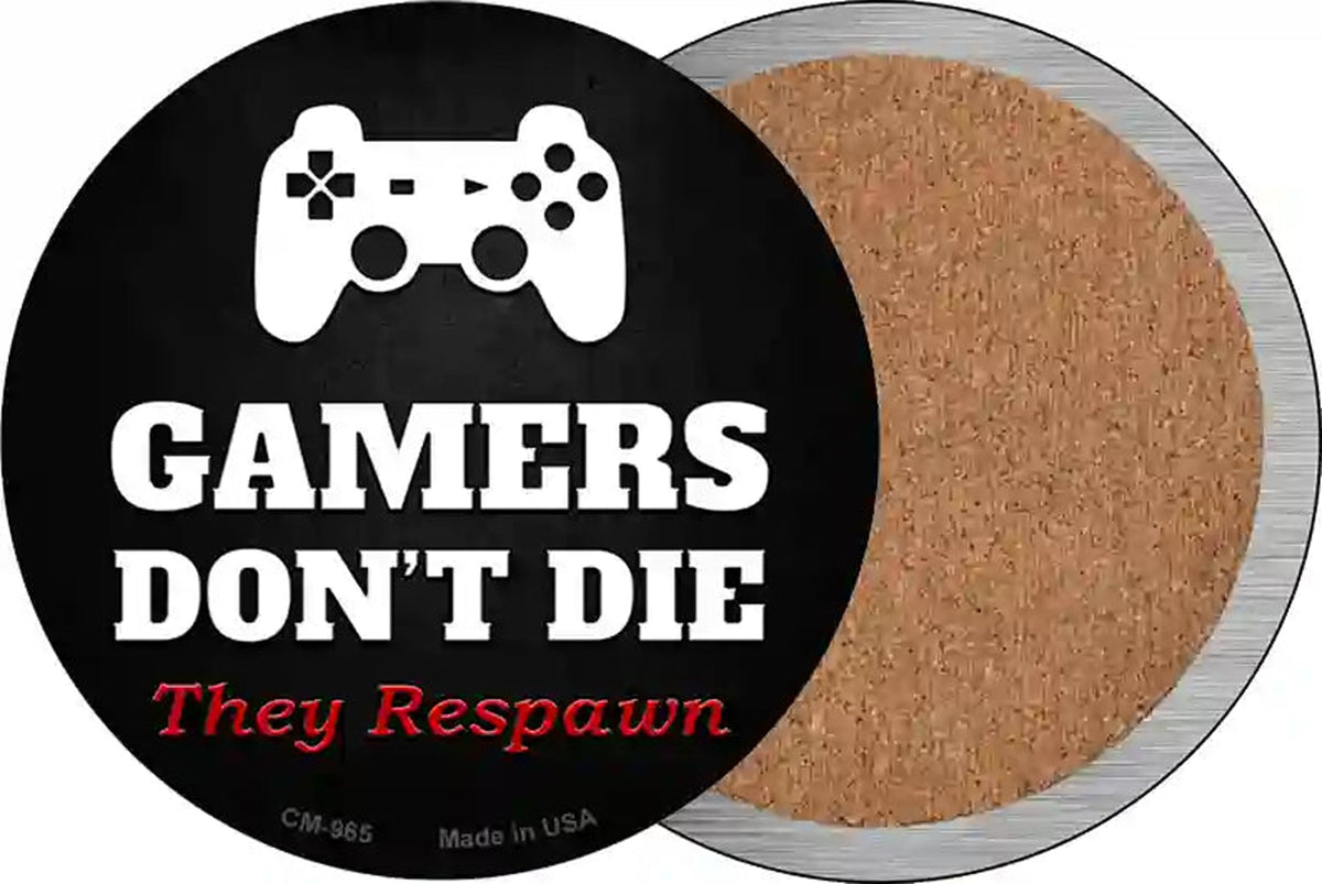 Controller Gamers Dont Die Novelty Circle Coaster Set of 4