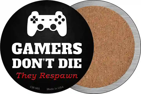 Controller Gamers Dont Die Novelty Circle Coaster Set of 4