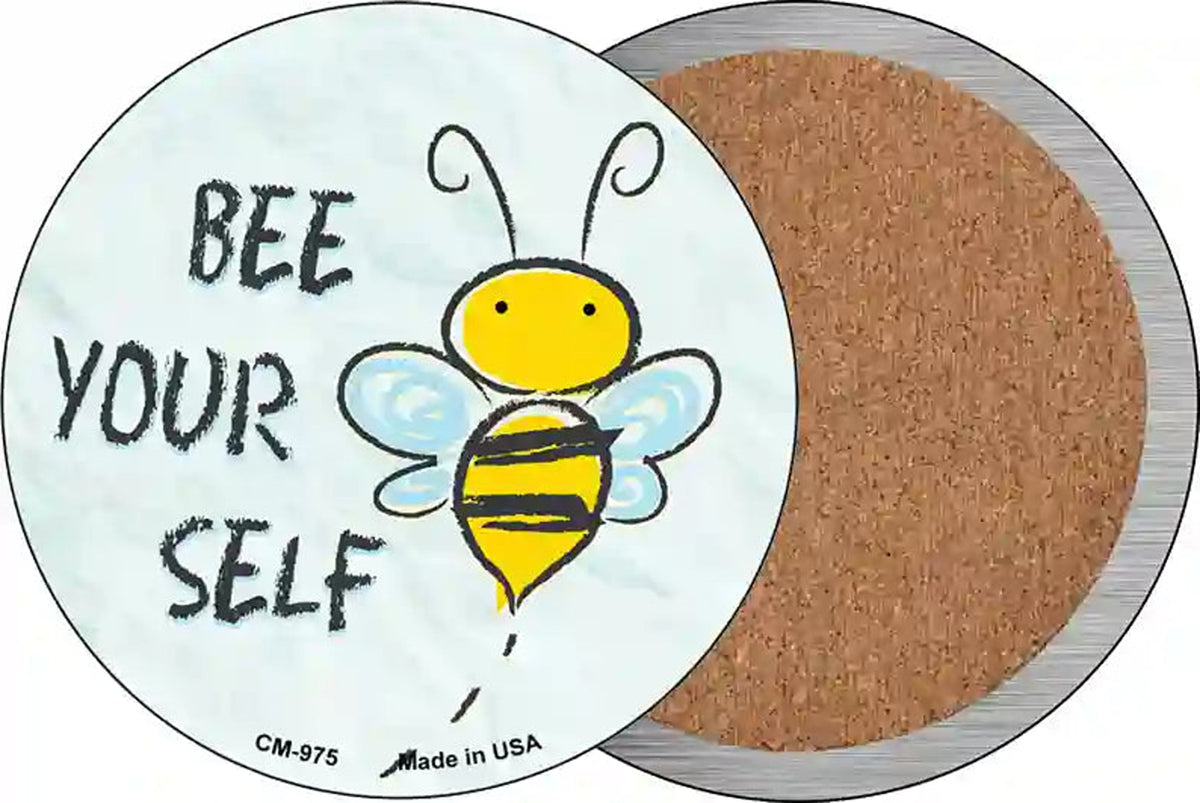 Bee Yourself Novelty Circle Coaster Set of 4