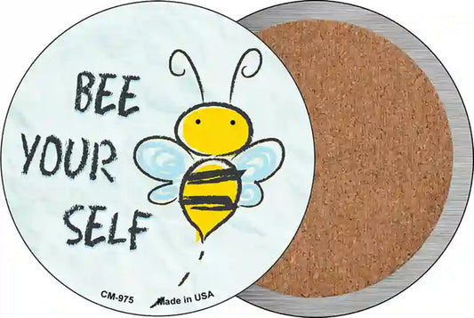 Bee Yourself Novelty Circle Coaster Set of 4