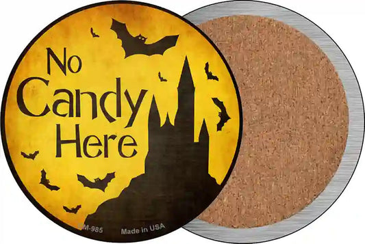 No Candy Here Novelty Circle Coaster Set of 4