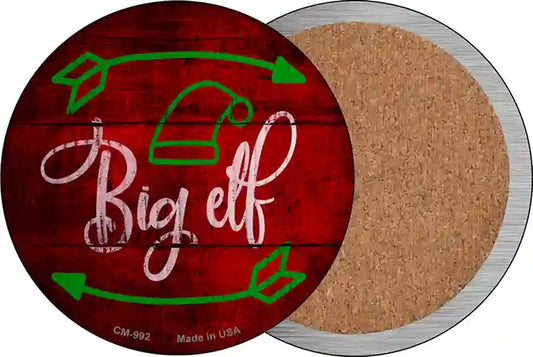 Big Elf Novelty Circle Coaster Set of 4