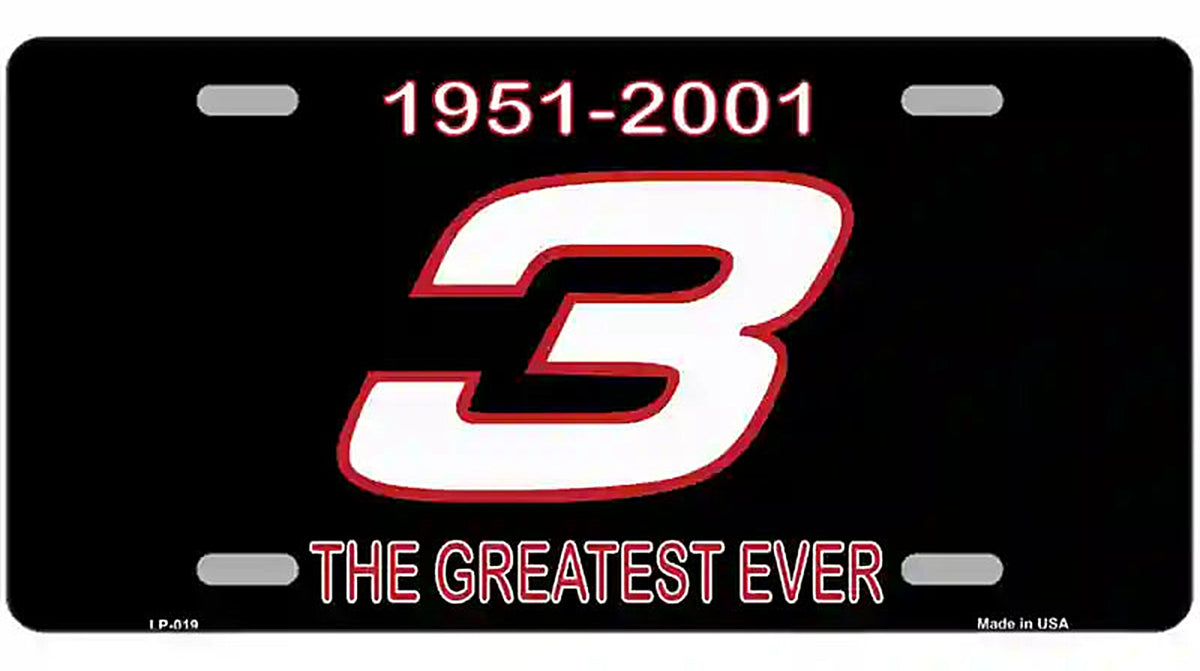 Dale Earnhardt #3 Greatest Ever Novelty Metal License Plate LP-019
