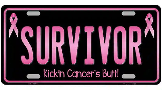 Survivor Metal Novelty License Plate