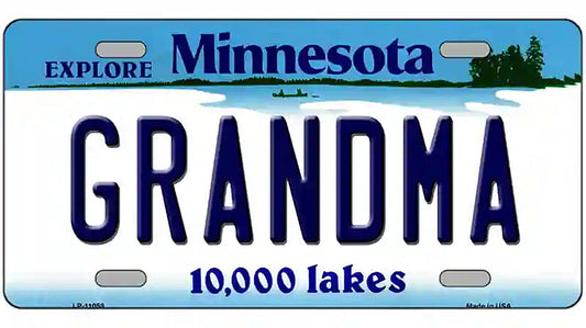 Grandma Minnesota State Novelty License Plate