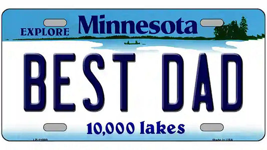 Best Dad Minnesota State Novelty License Plate