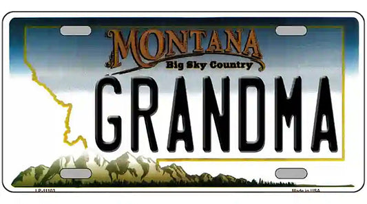 Grandma Montana State Novelty License Plate