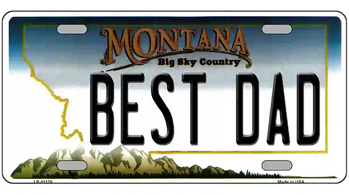 Best Dad Montana State Novelty License Plate