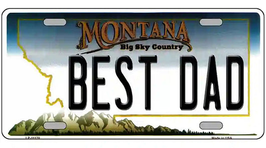 Best Dad Montana State Novelty License Plate