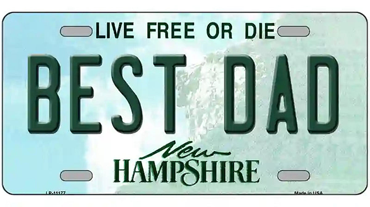 Best Dad New Hampshire State License Plate