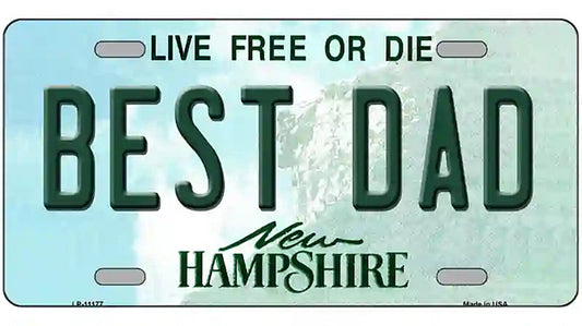 Best Dad New Hampshire State License Plate