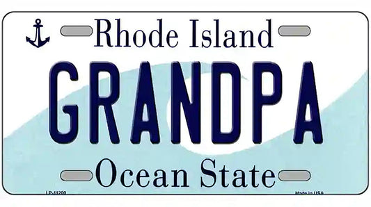 Grandpa Rhode Island State License Plate Novelty License Plate