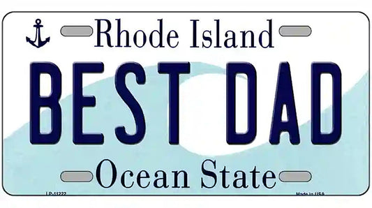 Best Dad Rhode Island State License Plate Novelty License Plate