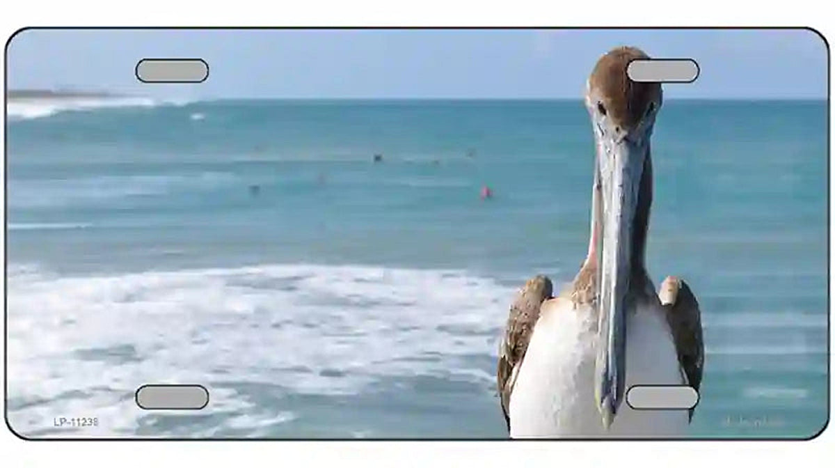 Pelican Ocean Novelty Metal License Plate
