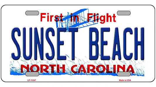 Sunset Beach North Carolina State Novelty Metal License Plate
