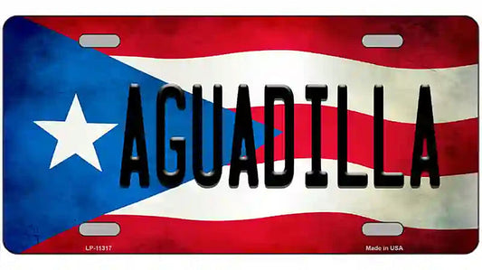 Aguadilla Puerto Rico Flag License Plate Metal Novelty
