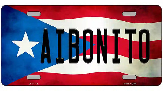 Aibonito Puerto Rico Flag License Plate Metal Novelty