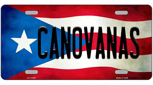 Canovanas Puerto Rico Flag License Plate Metal Novelty