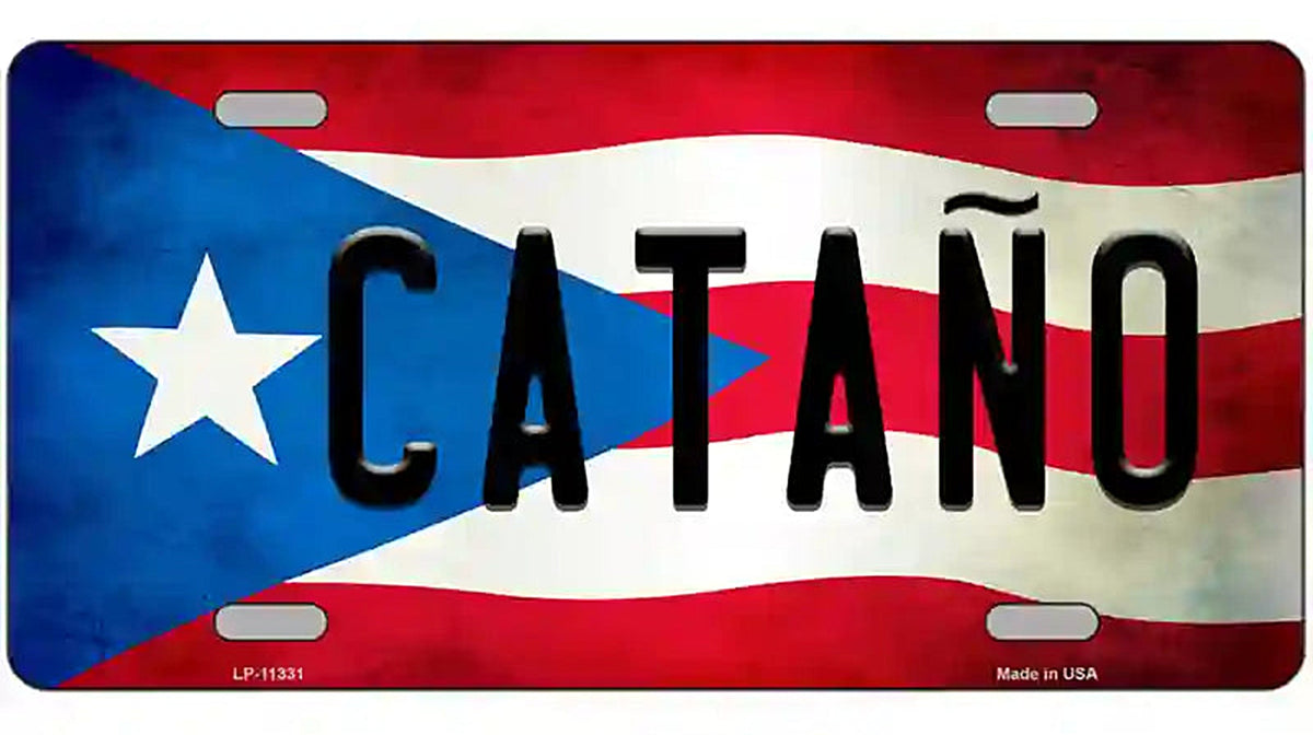 Catano Puerto Rico Flag License Plate Metal Novelty