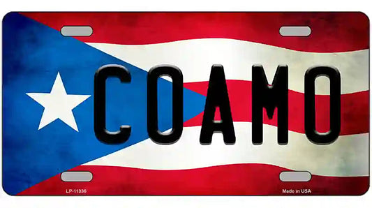 Coamo Puerto Rico Flag License Plate Metal Novelty